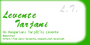 levente tarjani business card